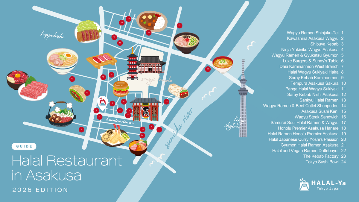 Halal Restaurants in Asakusa (2026 Guide): Where to Eat Halal Food Near Sensō-ji