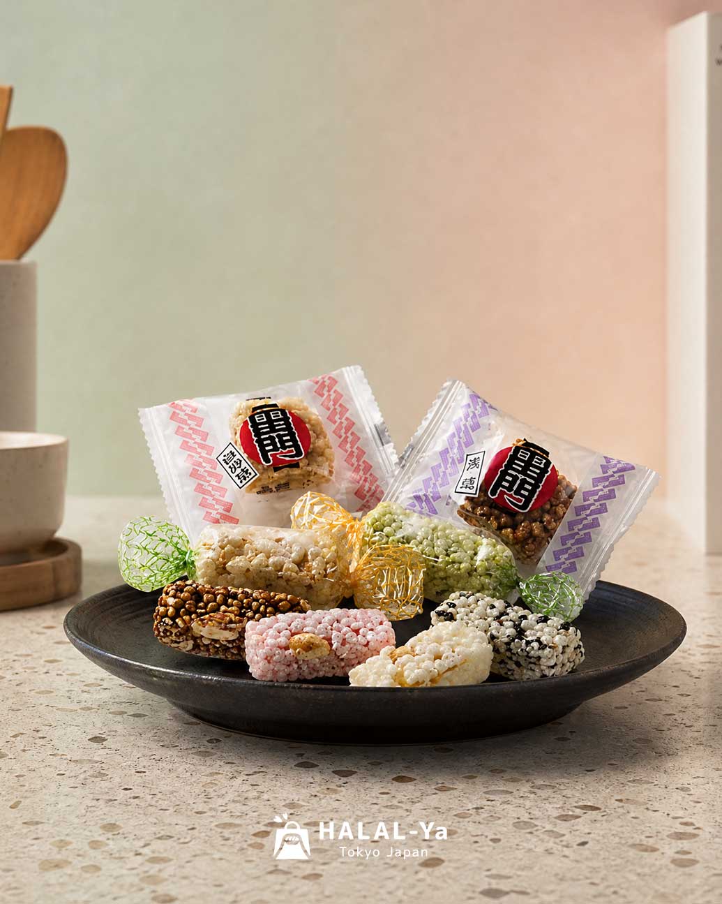 Tekomai Kaminari-Okoshi Rice Crackers